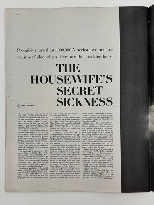 Saturday Evening Post from January 1962 - The Housewife’s Secret Sickness