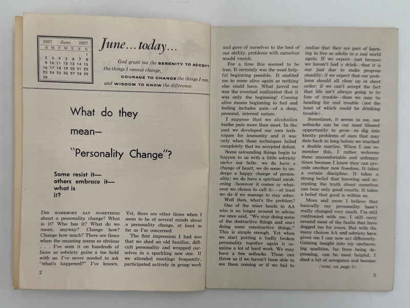 AA Grapevine from June 1957