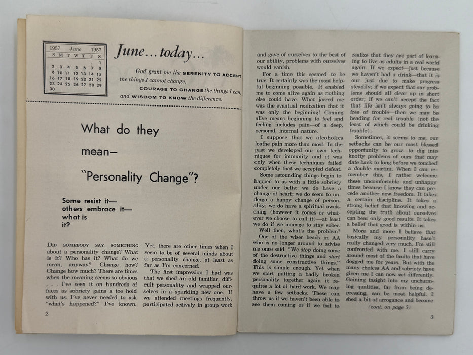 AA Grapevine from June 1957