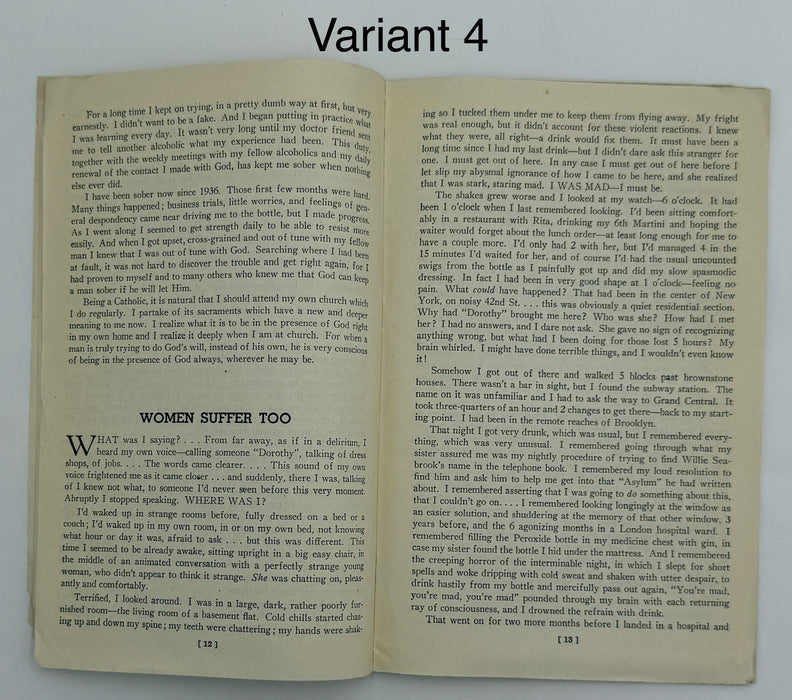 Alcoholics Anonymous 1943–1944 Early Pamphlet — Complete Set of Six Variants