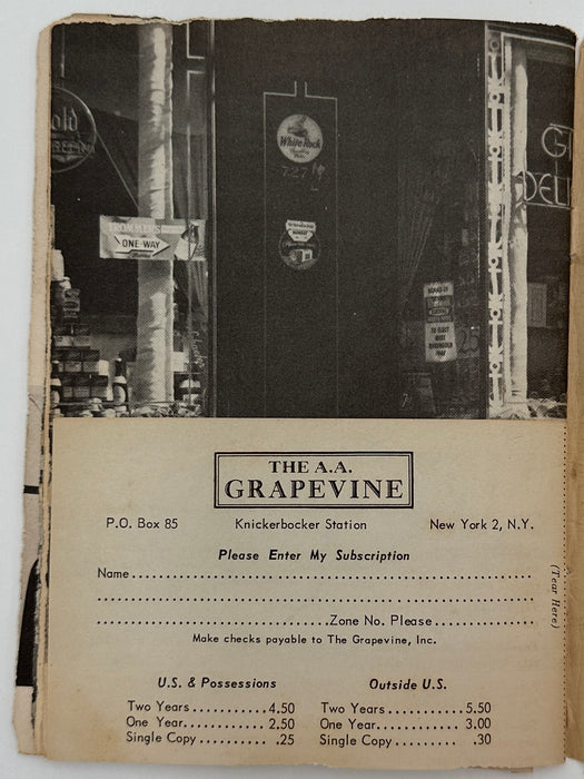 AA Grapevine from February 1951 - New York