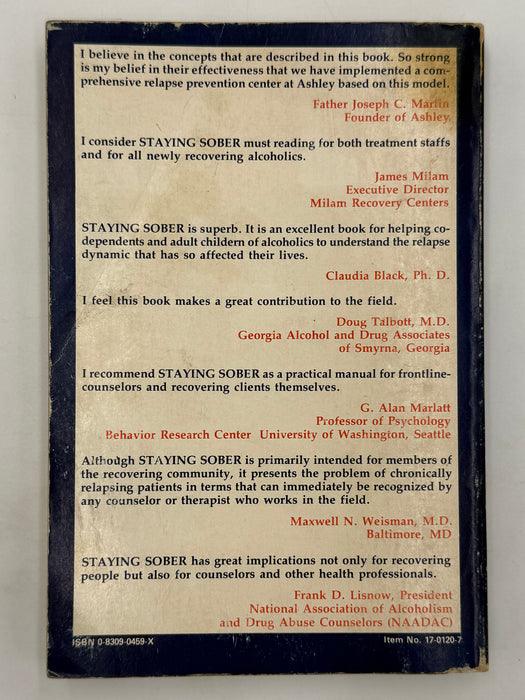 Staying Sober by Terence T. Gorski and Marlene Miller