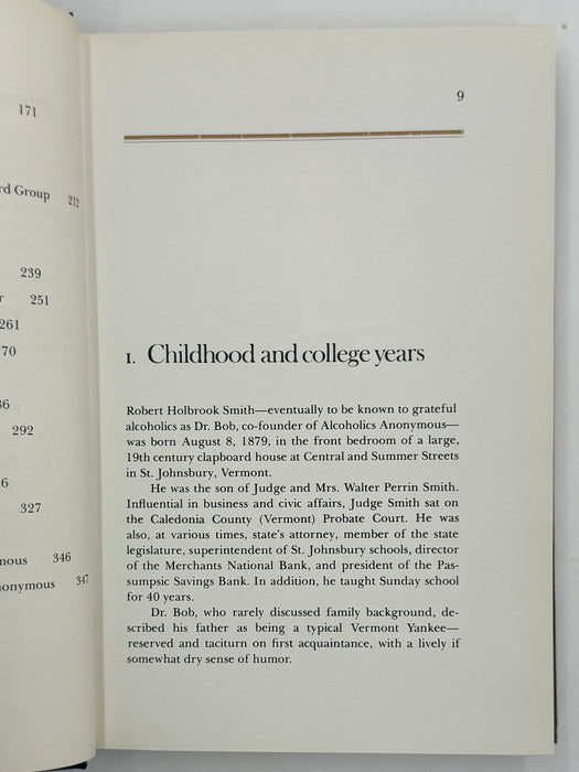 Dr. Bob and the Good Oldtimers - First Printing 1980 - with Original Jacket