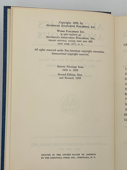 Alcoholics Anonymous Second Edition 2nd Printing with ODJ