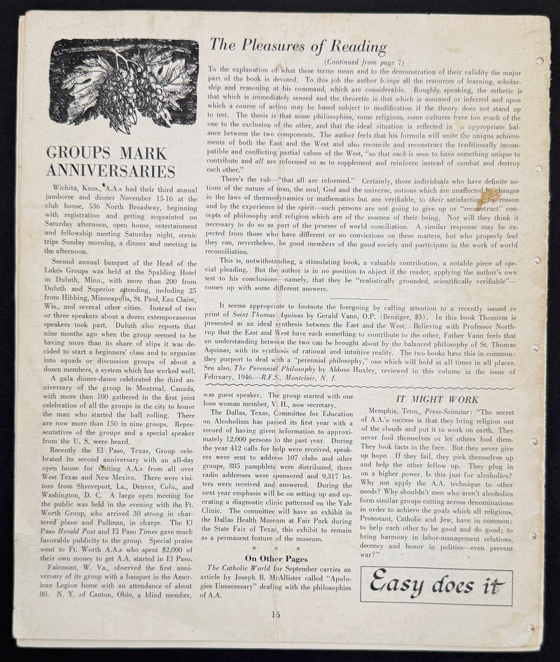 The A.A. Grapevine — December 1947 | Volume IV, No. 7 — Bill W. on the First Tradition