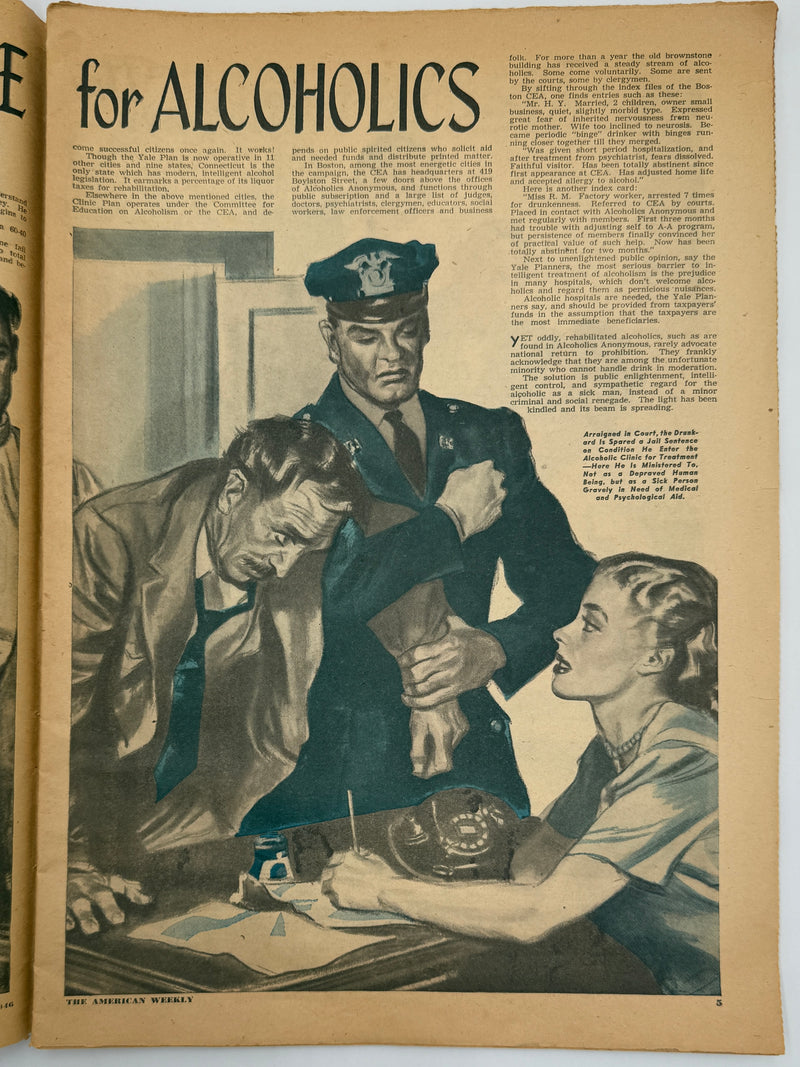 American Weekly – October 27, 1946 - Featuring: “Heightened Hope for Alcoholics”