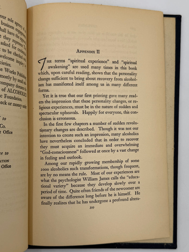 Alcoholics Anonymous Big Book First Edition 2nd Printing from 1941