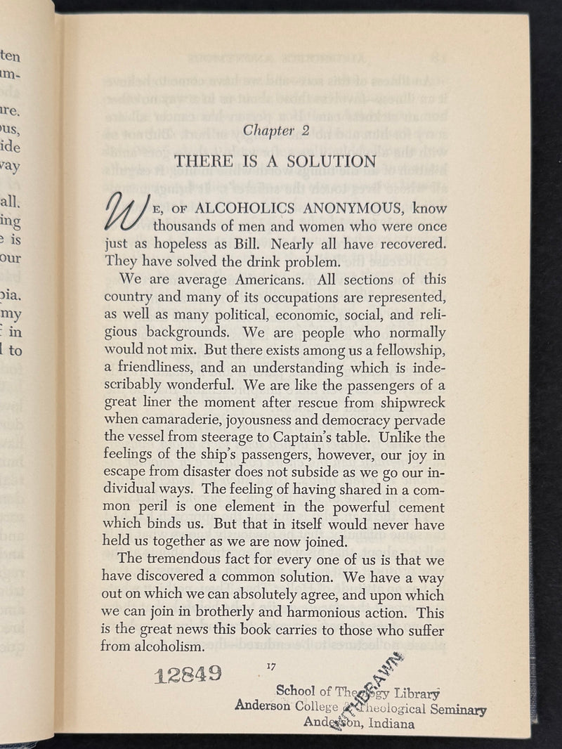 Alcoholics Anonymous Second Edition — First Printing (1955) | Reproduction Dust Jacket