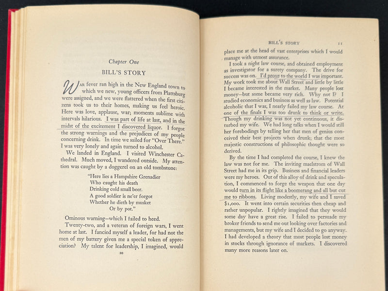 Alcoholics Anonymous Big Book — First Edition, First Printing — April 1939