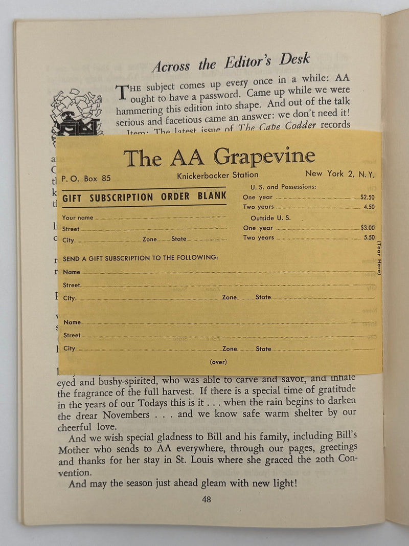AA Grapevine from November 1955