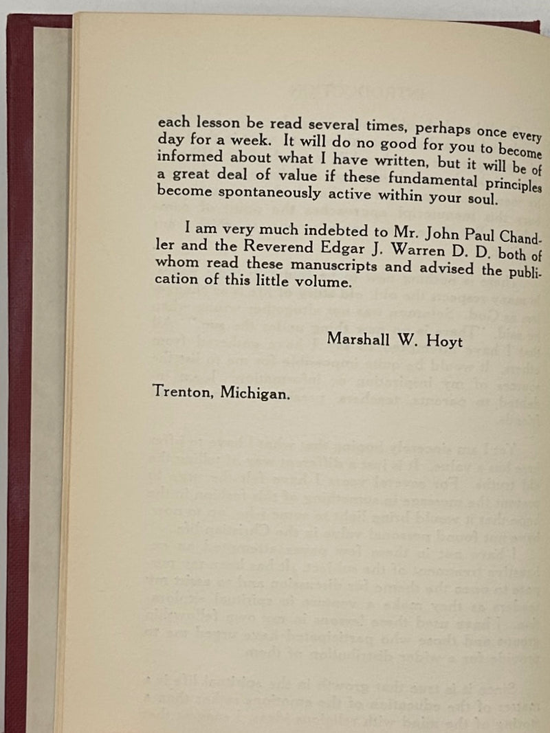 Lessons in Finding God by Marshall W. Hoyt