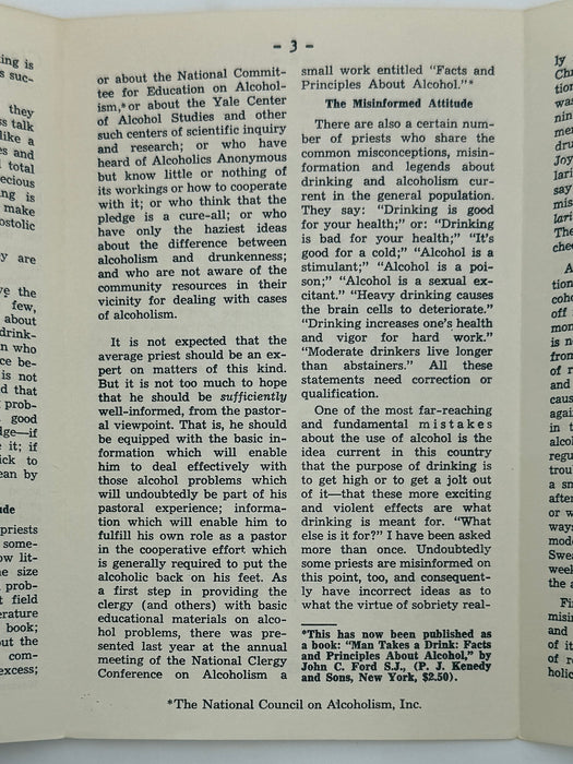 Clerical Attitudes On Alcohol —most of them wrong by John C. Ford, S.J.
