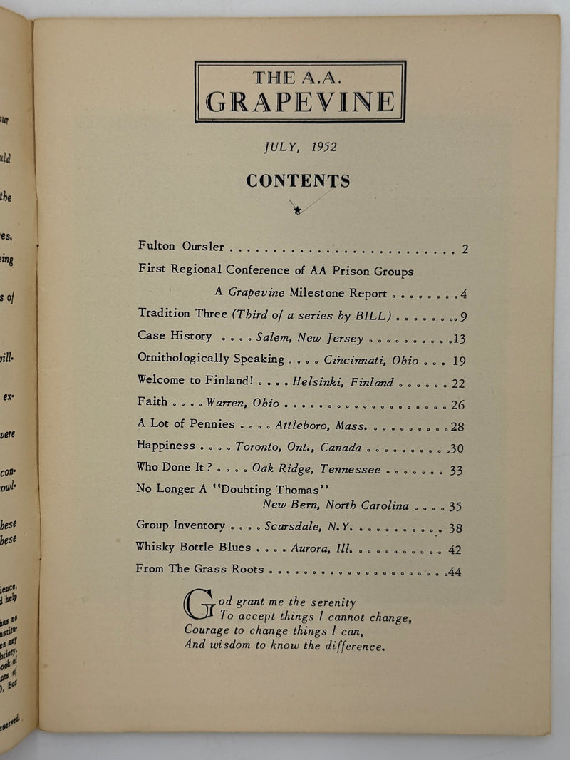 AA Grapevine - AA Prison Groups - July 1952
