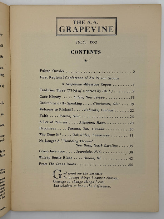 AA Grapevine - AA Prison Groups - July 1952