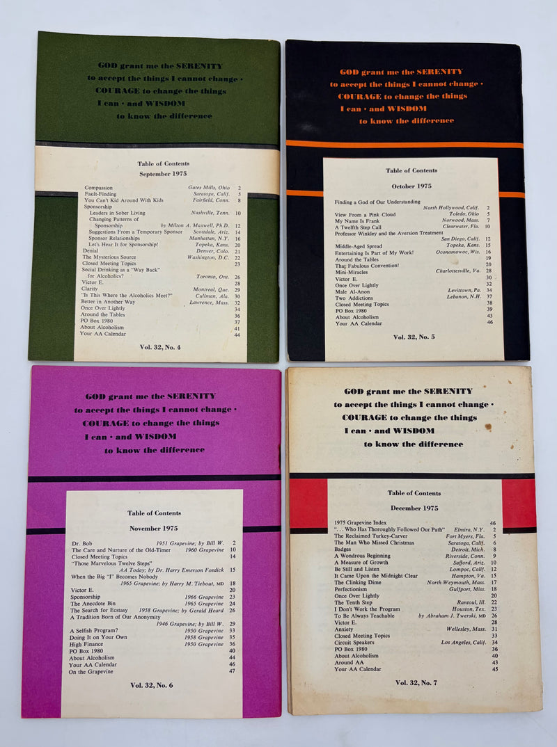 AA Grapevine Complete Set 1975