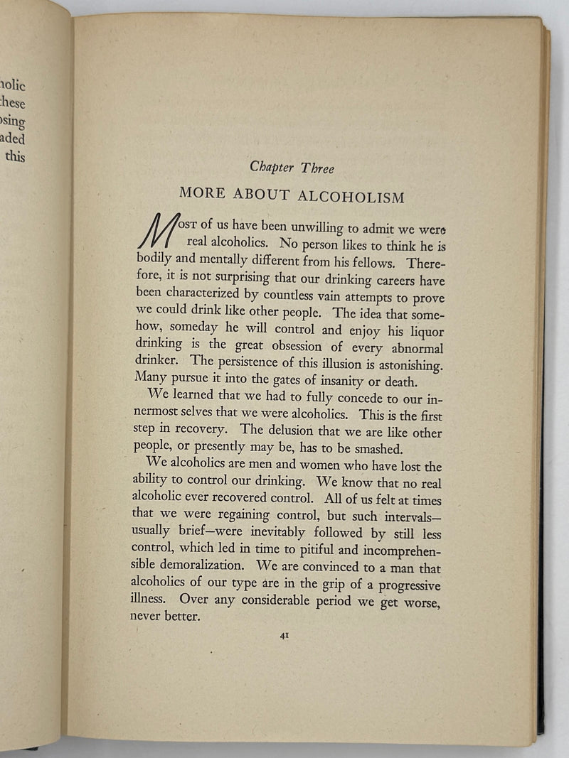 Alcoholics Anonymous First Edition — 7th Printing, January 1945 | Exceptionally Rare Wartime Big Book