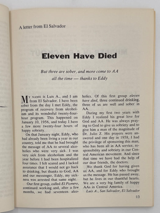 AA Grapevine from April 1966 - Humility