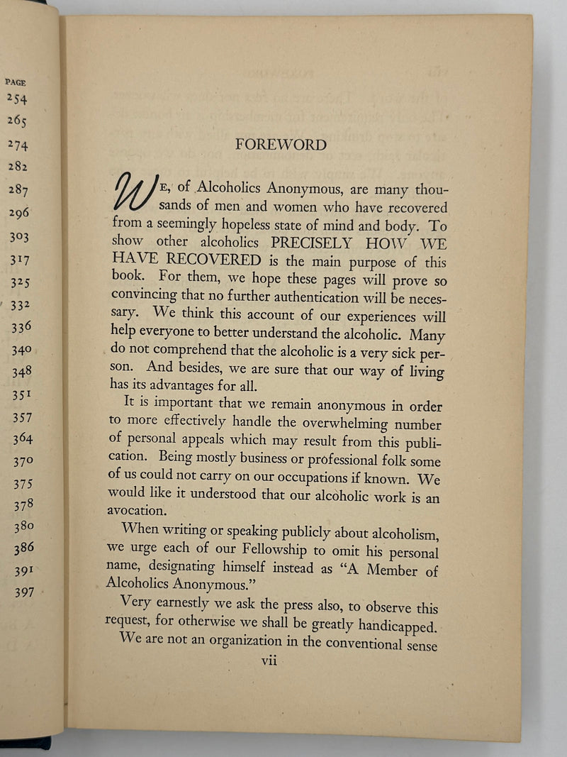 Signed by “Mr. X” (Clarence Snyder) - Alcoholics Anonymous First Edition 12th Printing