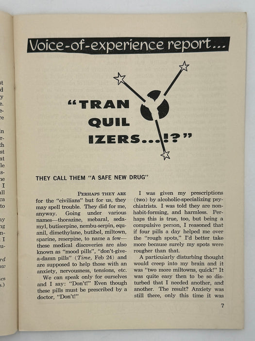 AA Grapevine from October 1956 - Tranquilizers