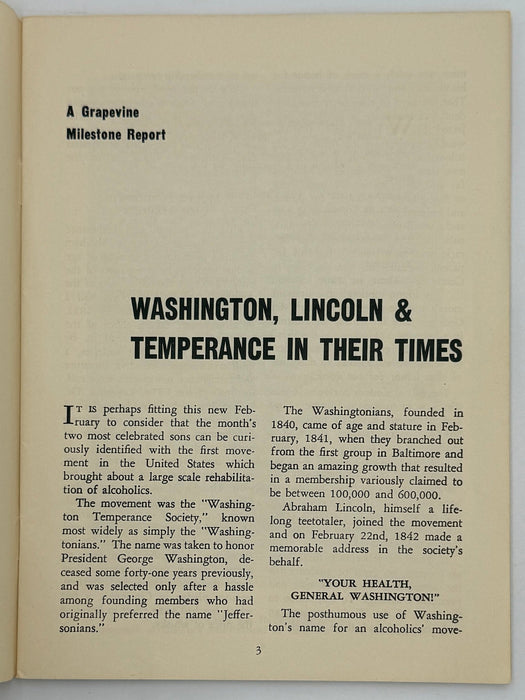 AA Grapevine from February 1953 - Clancy I. Article Recovery Collectibles