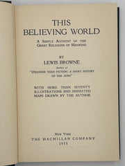 This Believing World by Lewis Browne - 6th Printing from 1953 - ODJ Recovery Collectibles