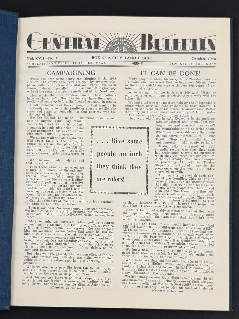 The Cleveland Central Bulletin Collection — Original Bound Volumes, 1942–1962