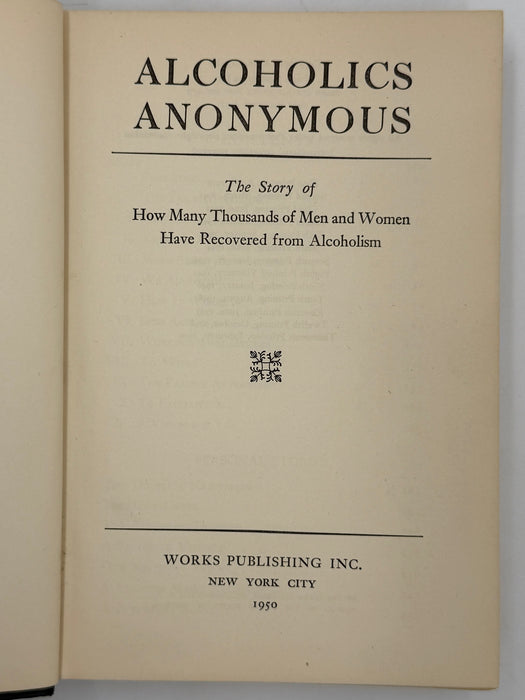 Alcoholics Anonymous First Edition 13th Printing from 1950 - ODJ