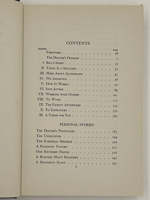 Alcoholics Anonymous First Edition 6th Printing from 1944 with ODJ