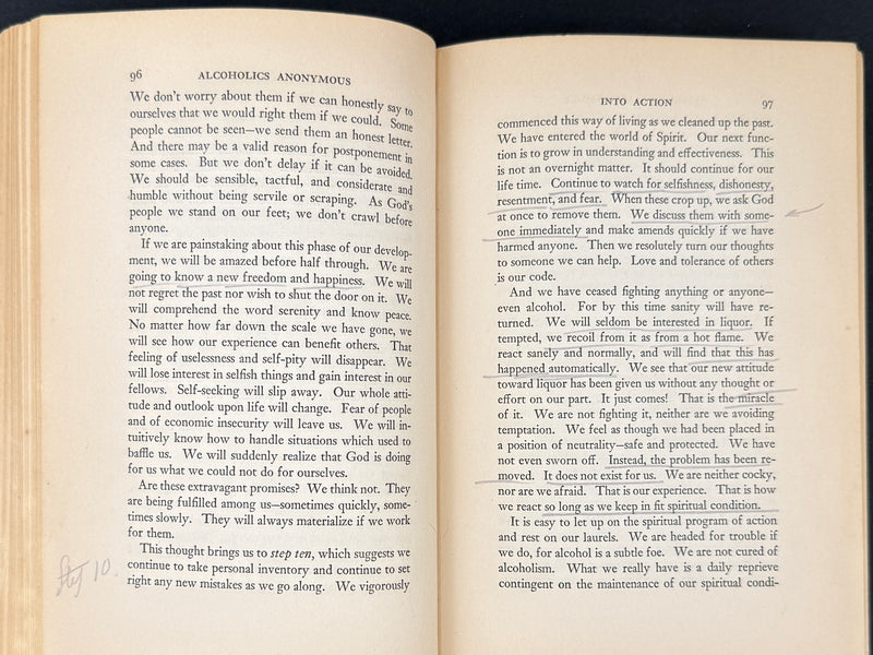 Alcoholics Anonymous Big Book — First Edition, First Printing — April 1939