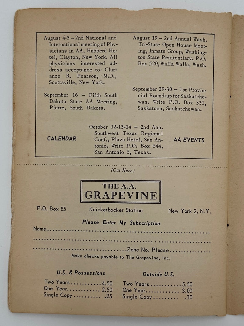 AA Grapevine - Old-Timer - August 1951