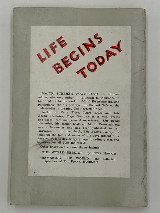 Life Begins Today by Stephen Foot