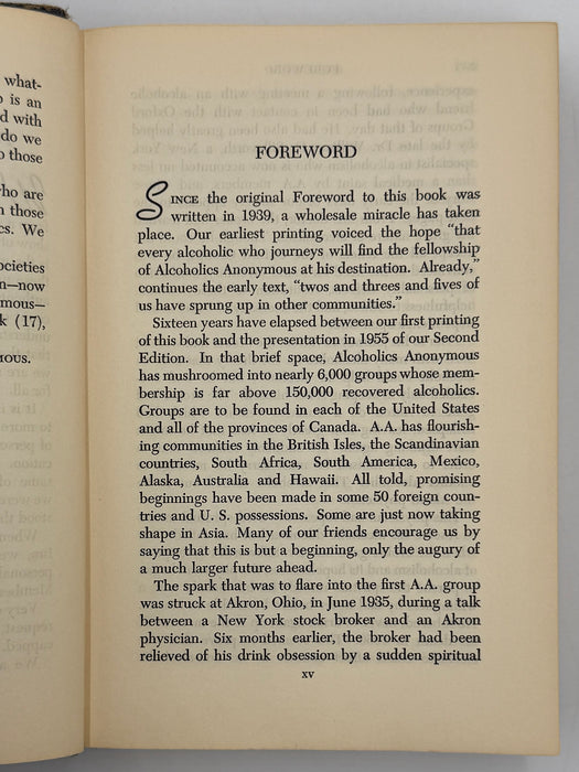 Alcoholics Anonymous Second Edition First Printing from 1955 - RDJ