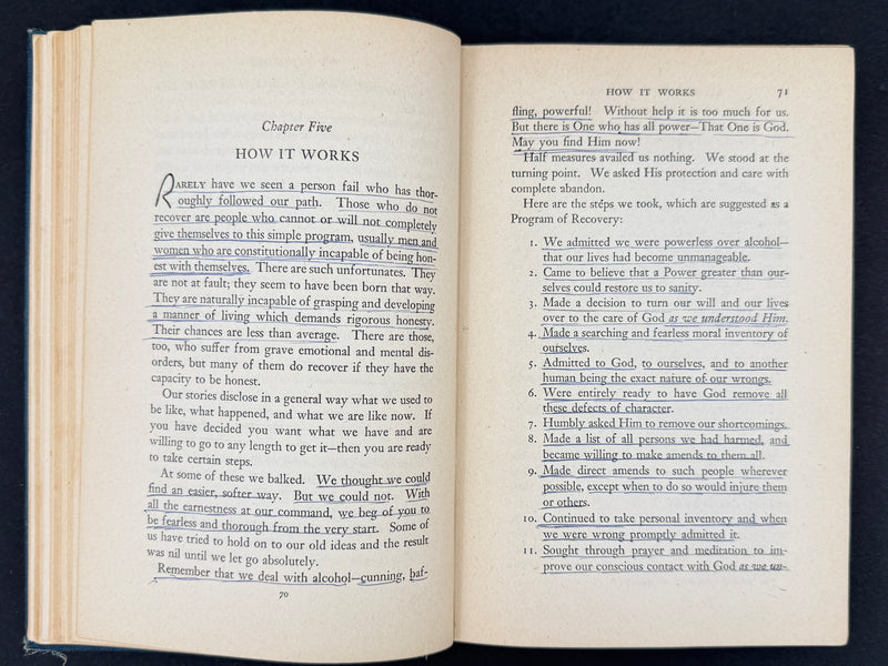 Alcoholics Anonymous — First Edition, Tenth Printing (August 1946) — Signed by Bill Wilson — Original Dust Jacket