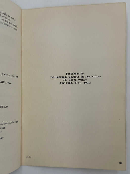 ALCOHOLISM: A GUIDE FOR THE CLERGY - THE NATIONAL COUNCIL ON ALCOHOLISM