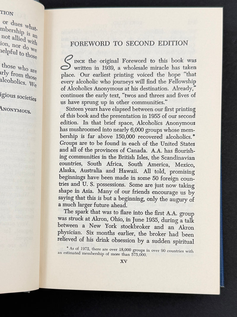 Alcoholics Anonymous — Second Edition, Fifteenth Printing (1973) — Original Dust Jacket