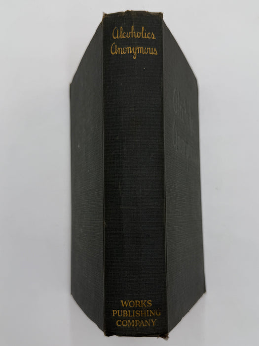 Alcoholics Anonymous Big Book First Edition 4th Printing from 1943 - Green Cover - Original dust jacket