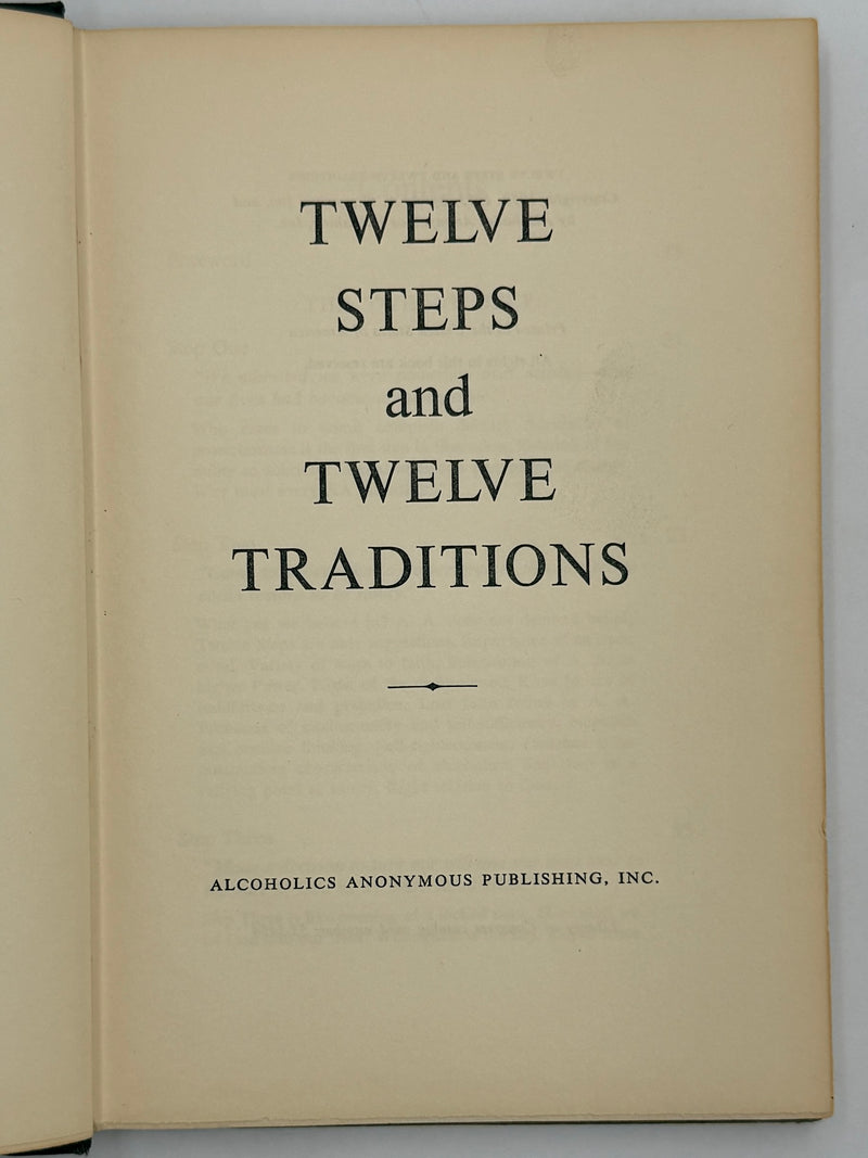 Twelve Steps and Twelve Traditions Third Printing — December 1958 — Original Dust Jacket