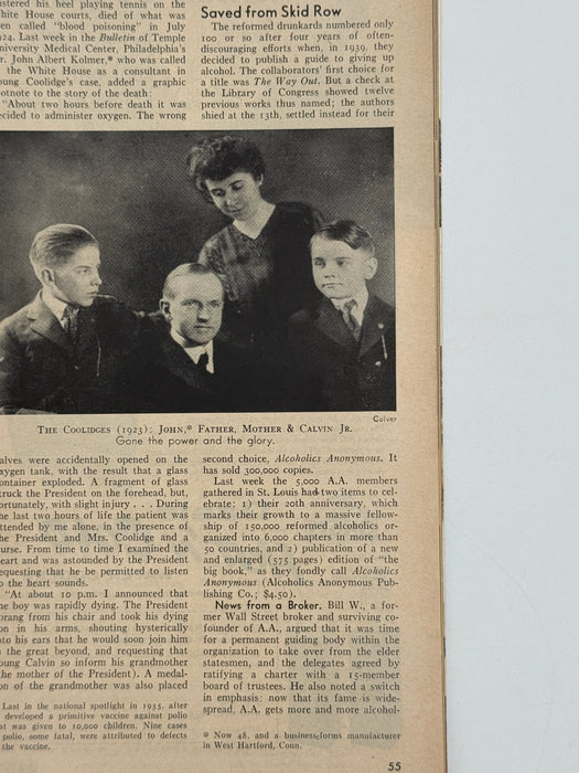 Time Magazine from July 1955 - Saved from Skid Row