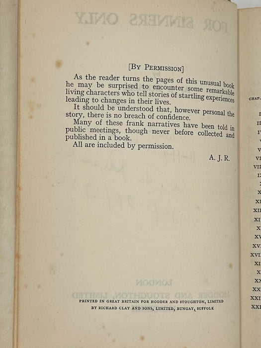 Signed by A.J. Russell - First Printing of For Sinners Only and Handwritten Letter West Coast Collection