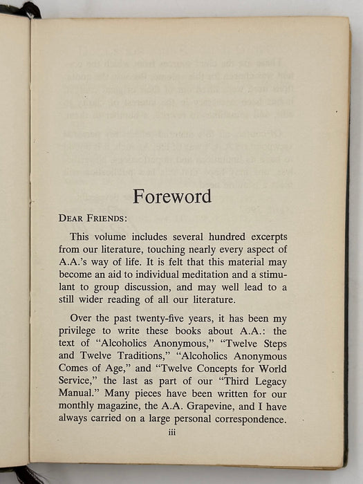 The AA Way of Life - First Printing from 1967