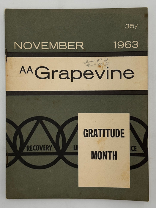 AA Grapevine from November 1963 - Gratitude Month