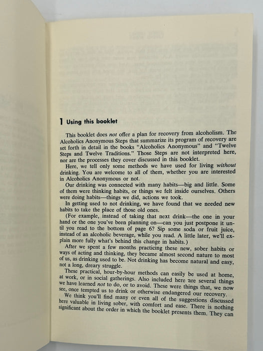 Living Sober - Sixth Printing from 1981