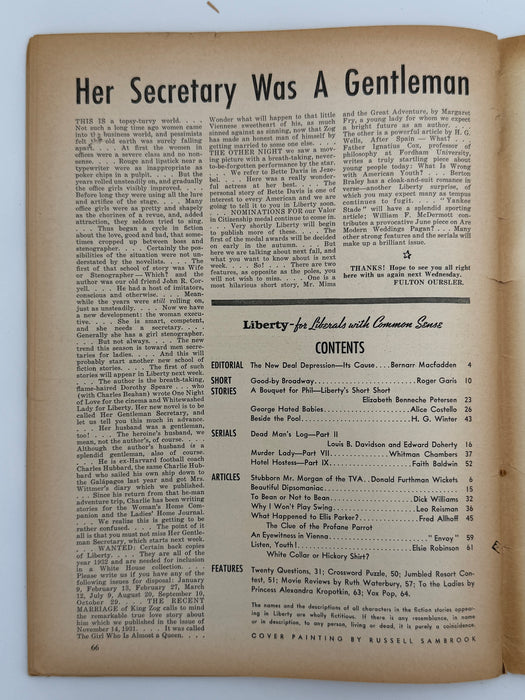 Liberty Magazine from May 1938 - Beautiful Dipsomaniac and Oxford Group