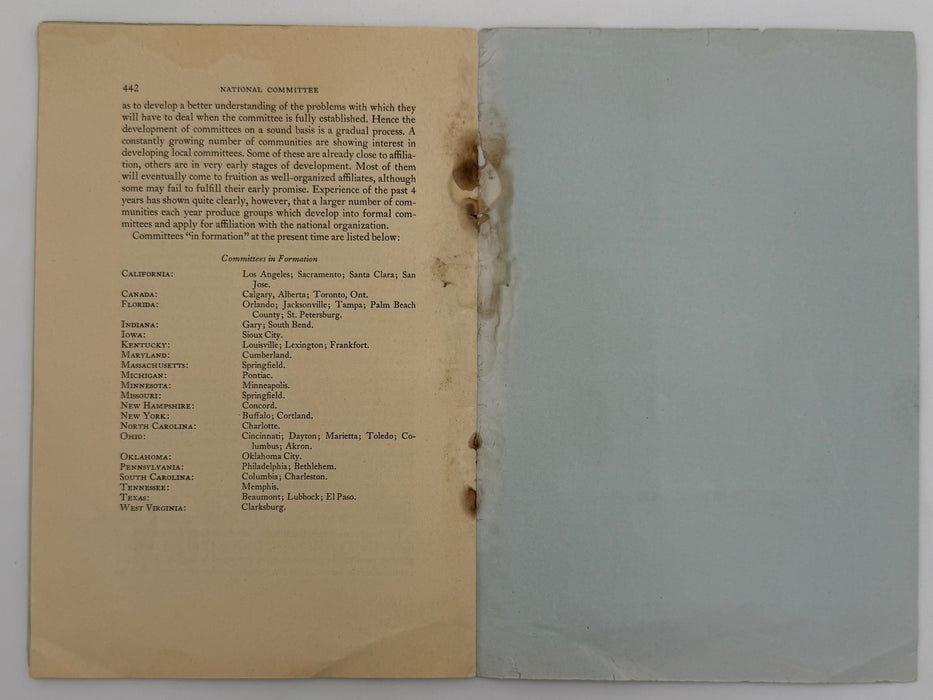 National Committee for Education on Alcoholism Annual Report 1948 Recovery Collectibles