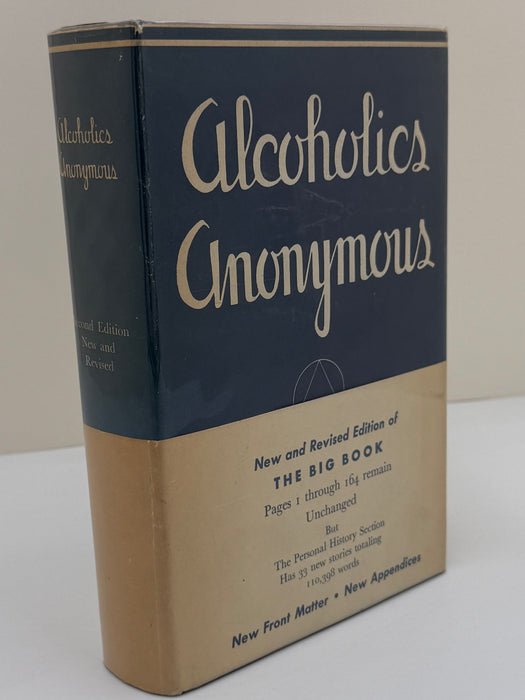 First Issue with Original White Band - Alcoholics Anonymous Second Edition First Printing from 1955 with ODJ