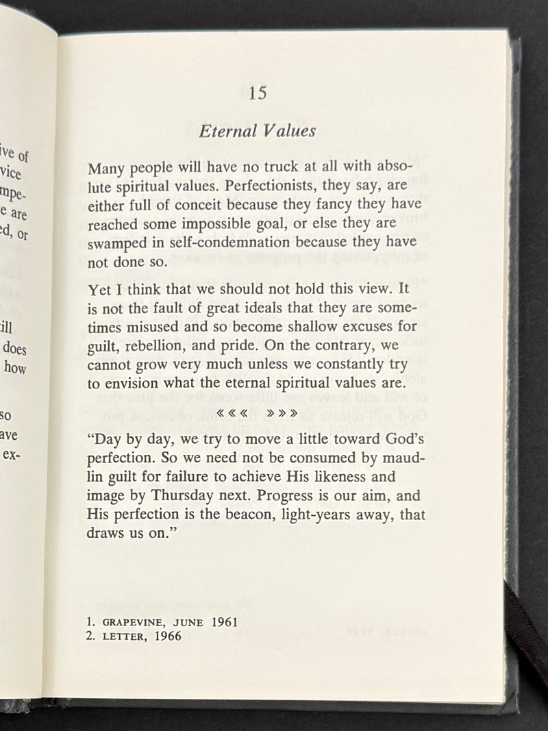 The A.A. Way of Life — Bill W. — 1967 First Printing with Original Dust Jacket