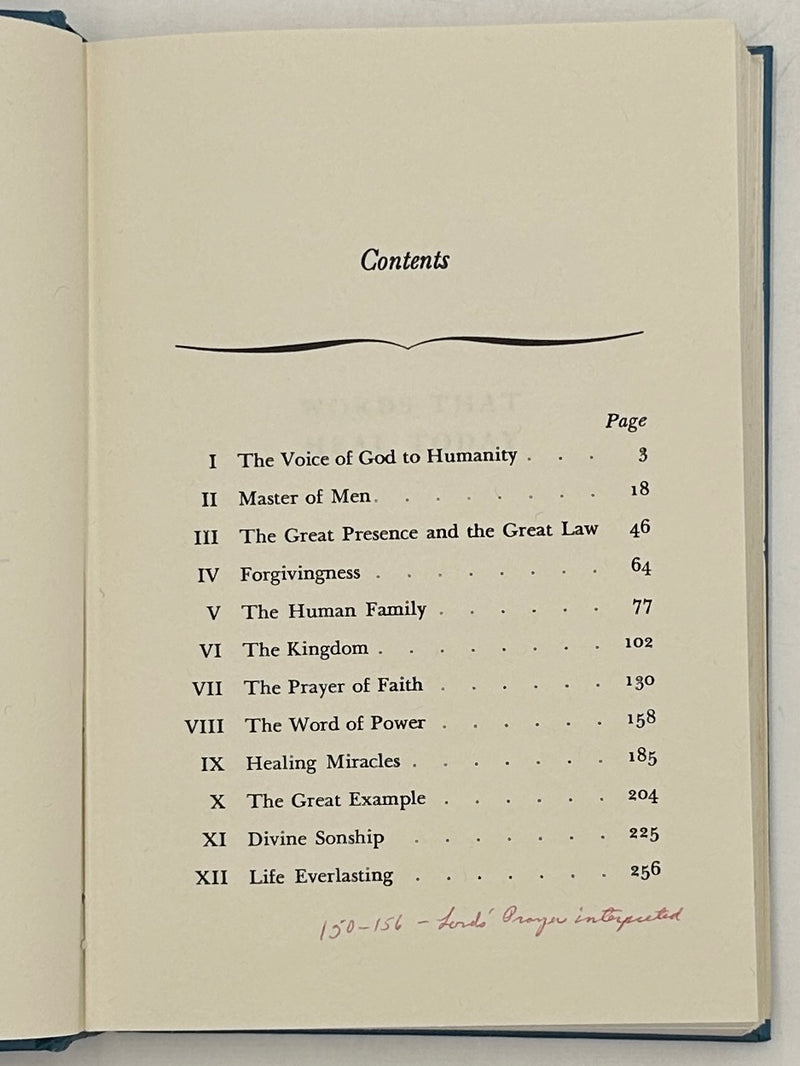 Words That Heal Today by Ernest Holmes 12th Printing