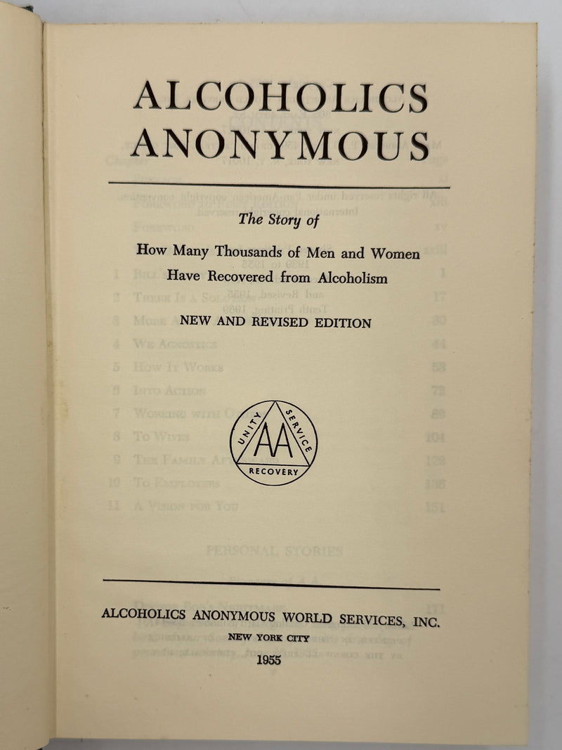 Alcoholics Anonymous Second Edition Big Book 10th Printing with ODJ