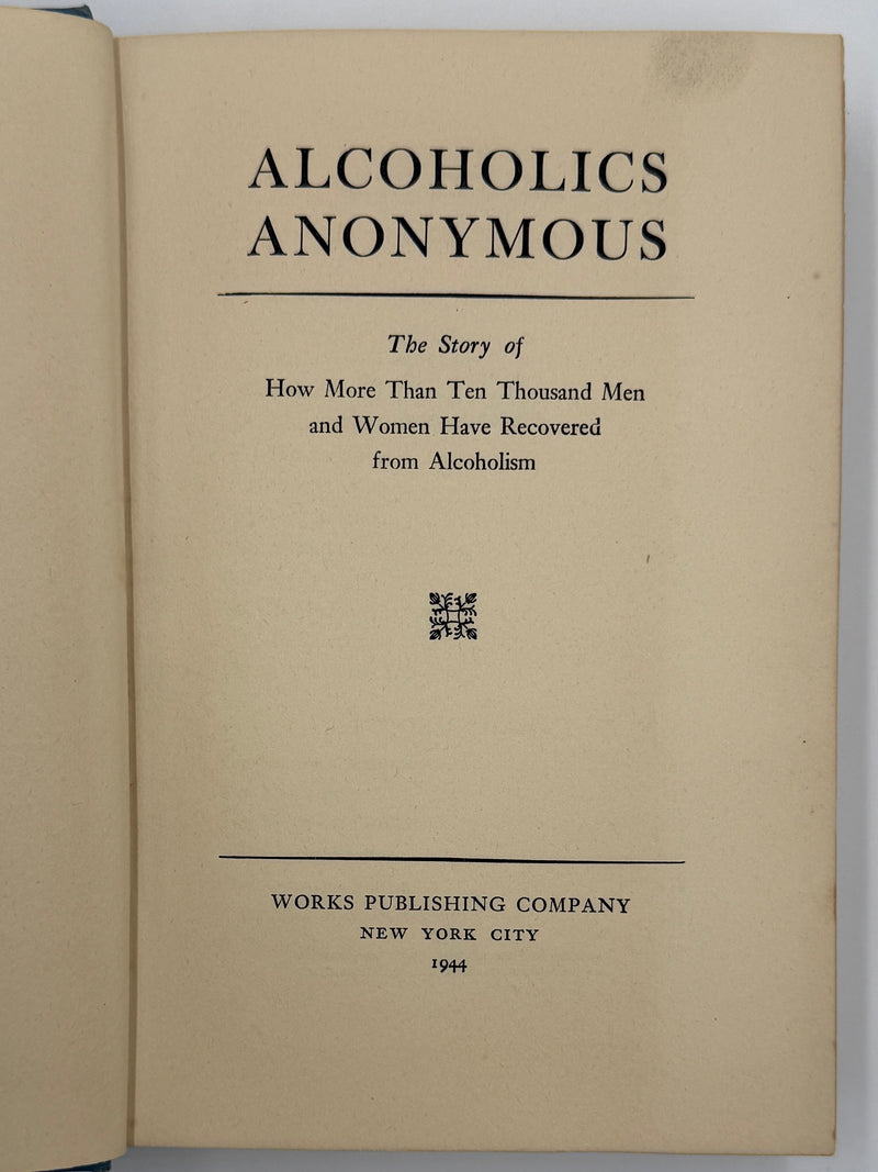 Alcoholics Anonymous First Edition 5th Printing from 1944 - RDJ