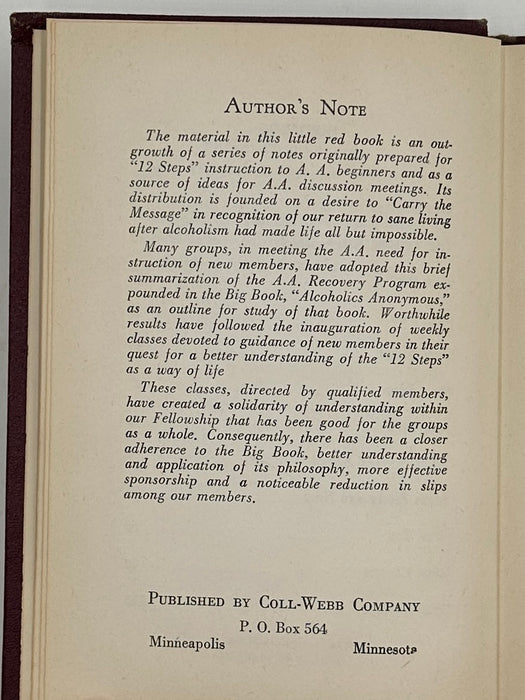 An Interpretation Of The Twelve Steps of the Alcoholics Anonymous Program - 1948 Printing